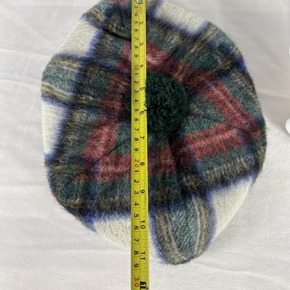 Browns of Bermuda‎ Wool Mohair Red Blue Tartan Plaid Cap Hat Made in Scottland main image 4